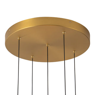 Echo 5 Head Brushed Gold Dimmable LED Multi Pendant