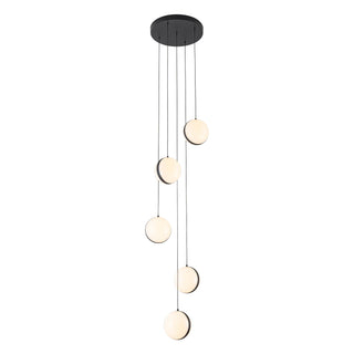 Echo 5 Head Black Dimmable LED Multi Pendant