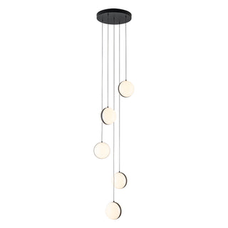 Echo 5 Head Black Dimmable LED Multi Pendant