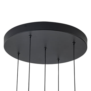 Echo 5 Head Black Dimmable LED Multi Pendant