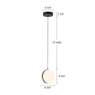 Echo 6 in Brushed Gold Dimmable LED Pendant