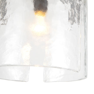 Eira 12 in Black Pendant with Clear Water Glass