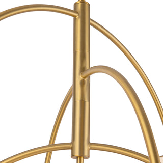 Fiona 27 in Brushed Gold Chandelier with Opal Glass