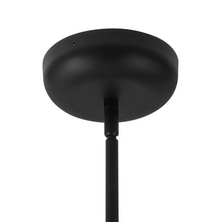 Fiona 27 in Matte Black Chandelier with Opal Glass