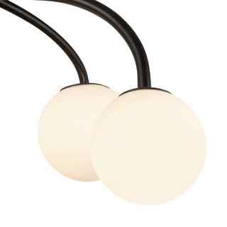 Fiona 27 in Matte Black Flush Mount with Opal Glass