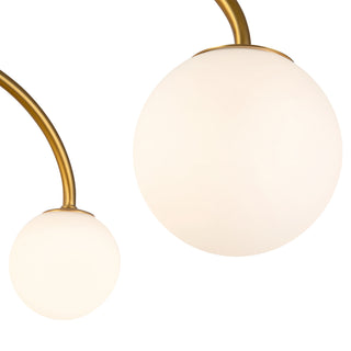 Fiona 33 in Brushed Gold Flush Mount with Opal Glass