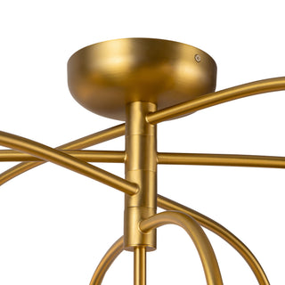 Fiona 33 in Brushed Gold Flush Mount with Opal Glass