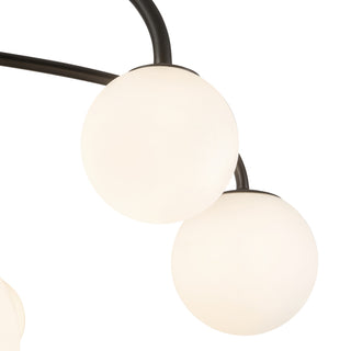 Fiona 33 in Matte Black Flush Mount with Opal Glass