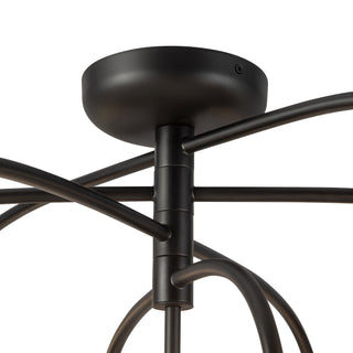 Fiona 33 in Matte Black Flush Mount with Opal Glass