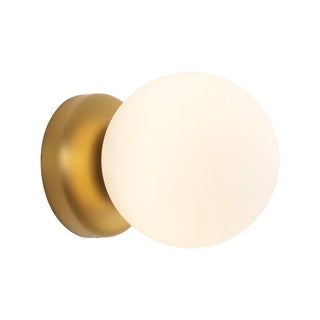 Fiona 5 in Brushed Gold Wall Sconce with Opal Glass