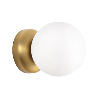 Fiona 5 in Brushed Gold Wall Sconce with Opal Glass