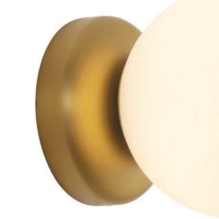 Fiona 5 in Brushed Gold Wall Sconce with Opal Glass