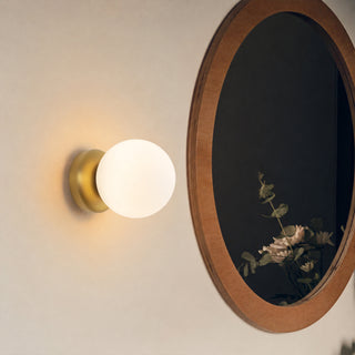 Fiona 5 in Brushed Gold Wall Sconce with Opal Glass