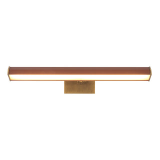 Gemma 21 in Vintage Brass and Burgundy Dimmable LED Wall/Picture Light