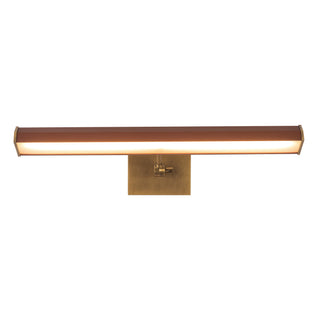 Gemma 21 in Vintage Brass and Burgundy Dimmable LED Wall/Picture Light