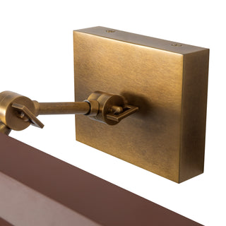 Gemma 21 in Vintage Brass and Burgundy Dimmable LED Wall/Picture Light