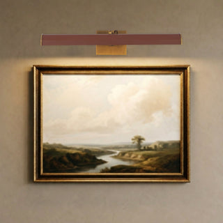 Gemma 21 in Vintage Brass and Burgundy Dimmable LED Wall/Picture Light