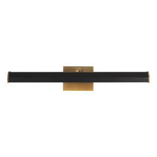 Gemma 21 in Vintage Brass and Matte Black Dimmable LED Wall/Picture Light