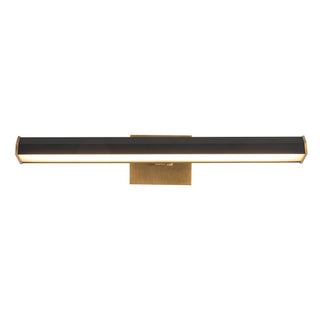 Gemma 21 in Vintage Brass and Matte Black Dimmable LED Wall/Picture Light