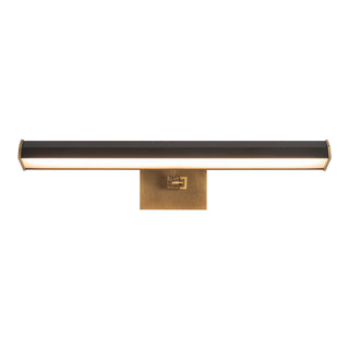 Gemma 21 in Vintage Brass and Matte Black Dimmable LED Wall/Picture Light