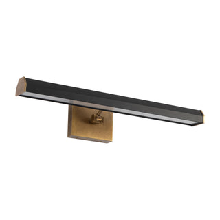 Gemma 21 in Vintage Brass and Matte Black Dimmable LED Wall/Picture Light