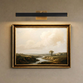 Gemma 21 in Vintage Brass and Matte Black Dimmable LED Wall/Picture Light