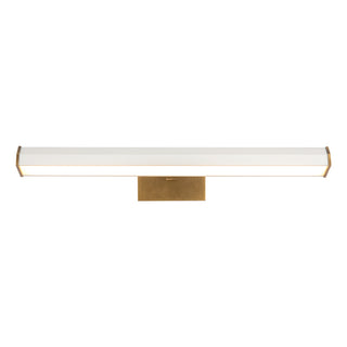 Gemma 21 in Vintage Brass and Matte White Dimmable LED Wall/Picture Light