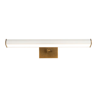 Gemma 21 in Vintage Brass and Matte White Dimmable LED Wall/Picture Light