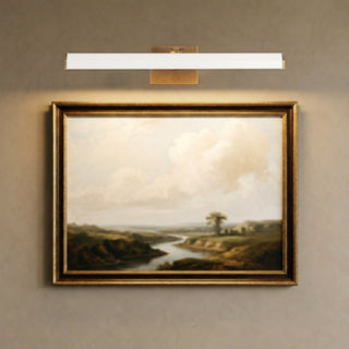 Gemma 21 in Vintage Brass and Matte White Dimmable LED Wall/Picture Light