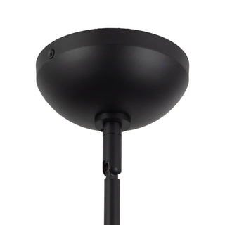 Greenwich 16 in Black Pendant with Opal Glass