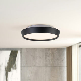 Hale 16 in Black Dimmable LED Flush Mount