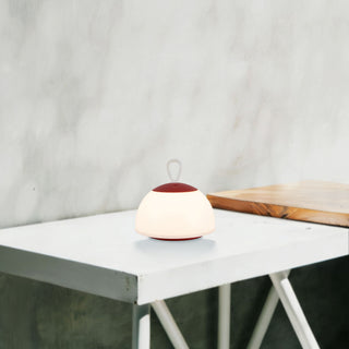 Idra 6 in Red Dimmable LED Exterior Portable Lamp