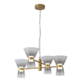 Jenni 27 in Brushed Gold Dimmable LED Pendant with Smoked Glass