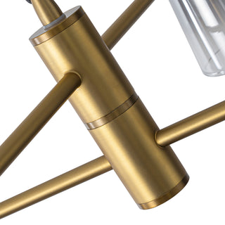 Jenni 27 in Brushed Gold Dimmable LED Pendant with Smoked Glass