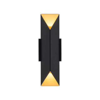 Kyla 14 in Black and Gold Dimmable LED Wall Sconce