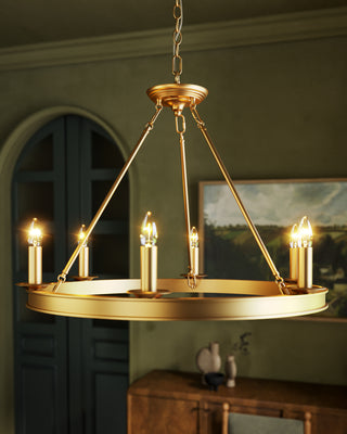 Lynda 32 in Gold Chandelier