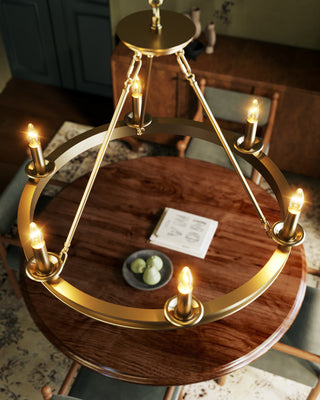 Lynda 32 in Gold Chandelier