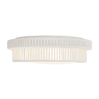 Maryn 13 in White Rope Dimmable LED Flush Mount