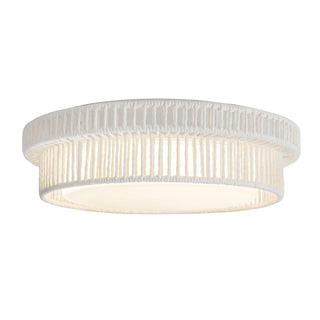 Maryn 13 in White Rope Dimmable LED Flush Mount