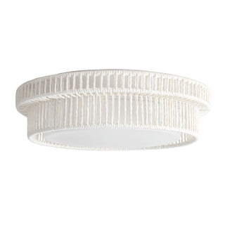 Maryn 13 in White Rope Dimmable LED Flush Mount