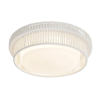Maryn 13 in White Rope Dimmable LED Flush Mount