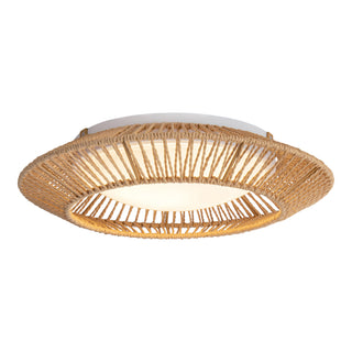 Maryn 16 in Braided Rope Dimmable LED Flush Mount