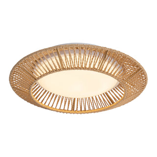 Maryn 16 in Braided Rope Dimmable LED Flush Mount