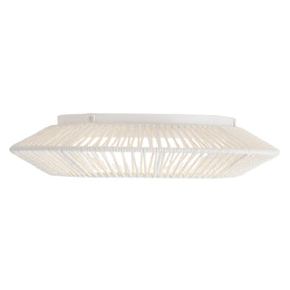 Maryn 16 in White Rope Dimmable LED Flush Mount