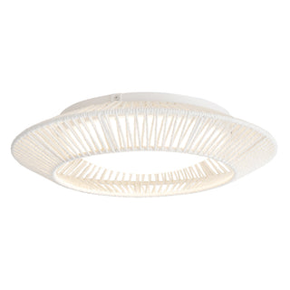 Maryn 16 in White Rope Dimmable LED Flush Mount