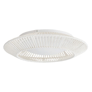 Maryn 16 in White Rope Dimmable LED Flush Mount