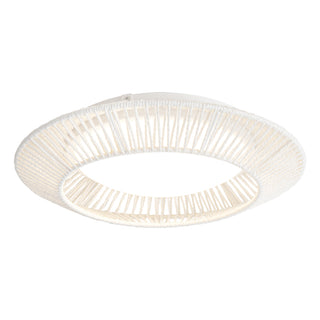 Maryn 16 in White Rope Dimmable LED Flush Mount