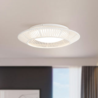 Maryn 16 in White Rope Dimmable LED Flush Mount