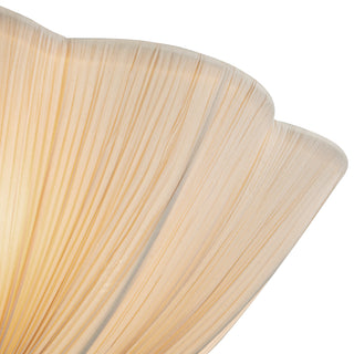 Matilda 19 in Brushed Gold Semi Flush Mount with Natural Linen Shade