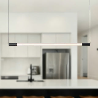 Maxe 46 in Black Dimmable LED Linear Pendant